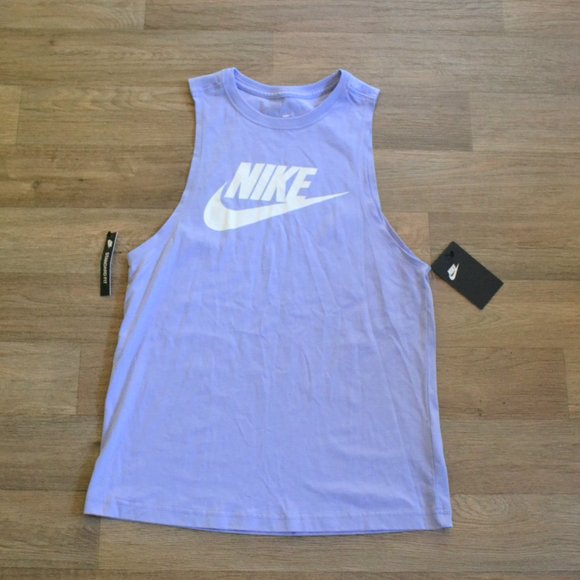 NWT Nike Women's Sportswear Sleeveless Muscle Tank Top Lavender Size Small - Picture 2 of 5